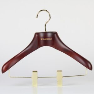 Wooden Hanger for Suit with Clips