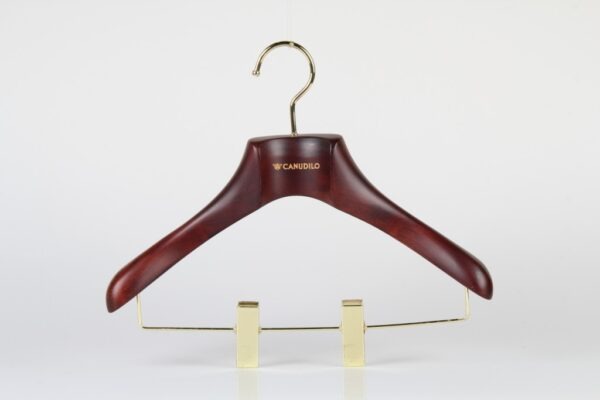 Wooden Hanger for Suit with Clips