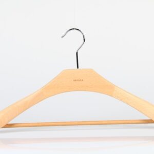 Wooden Hanger for Suit with Round bar