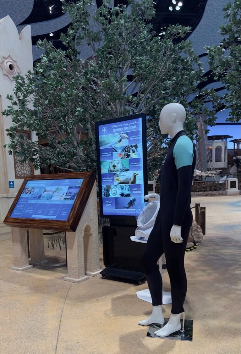 Our mannequins at SeaWorld Abu Dhabi The Albex Group